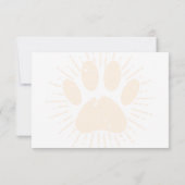 Distressed Sunbeam Dog Paw Personalized Monogram Notitiekaartje (Achterkant)