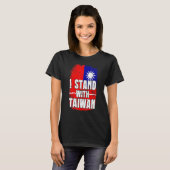 Distressed Taiwanese Flag I Stand With Taiwan Flag T-shirt (Voorkant volledig)