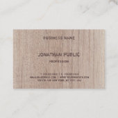 Distressed Text Wood Board Look Monogram Sjabloon Visitekaartje (Achterkant)