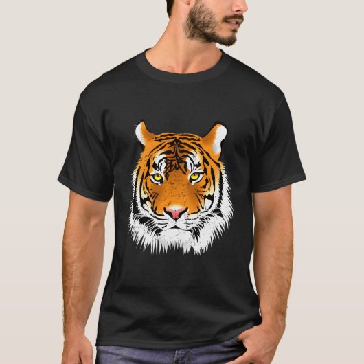 Distressed Tiger Design T-shirt (Voorkant)