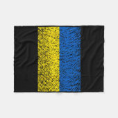Distressed Ukraine Flag Blue Yellow Patriotic Supp Fleece Deken (Voorkant (Horizontaal))
