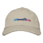 Distressed Upbeat Brain Baseball Hat Geborduurde Pet (Voorkant)