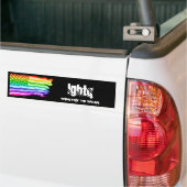 Distressed US Flag Rainbow- LGBTQ - Worthy To Wear Bumpersticker (Op Truck)