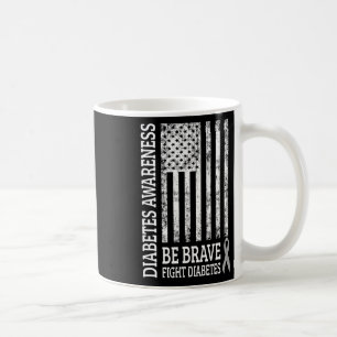 Distressed USA Flag Diabetes Awareness Koffiemok