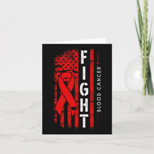 Distressed USA Flag Red Ribbon Fight Bloedkanker Kaart