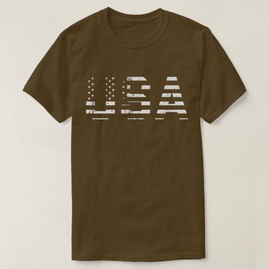 Distressed USA Typography T-shirt (Design voorkant)