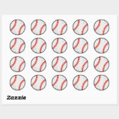 Distressed Vintage Baseball Graphic Design Ronde Sticker (Vel)