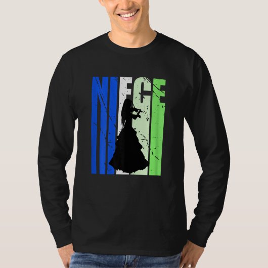 Distressed Violin Niece Of Violinist Loves To Viol T-shirt (Voorkant)