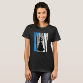 Distressed Violin Player Retro Female Words Text R T-shirt (Voorkant volledig)