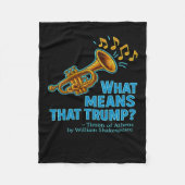 Distressed What Means Trump Timon Athens Shakespea Fleece Deken (Voorkant)