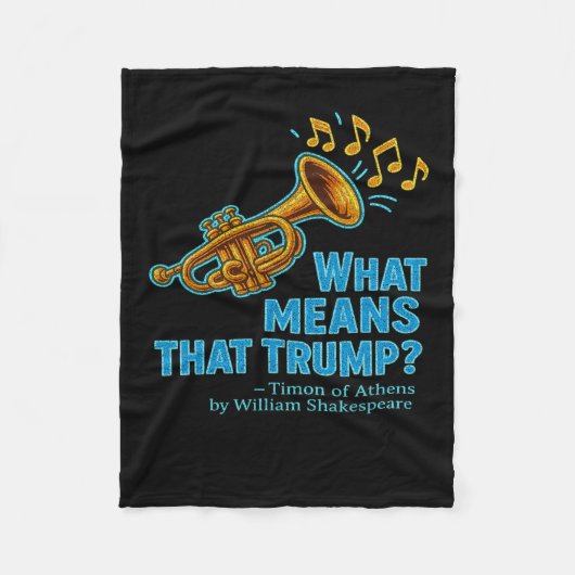 Distressed What Means Trump Timon Athens Shakespea Fleece Deken (Voorkant)