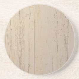 Distressed White Washed Textured Wood Grain Zandsteen Onderzetter