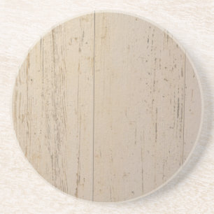 Distressed White Washed Textured Wood Grain Zandsteen Onderzetter