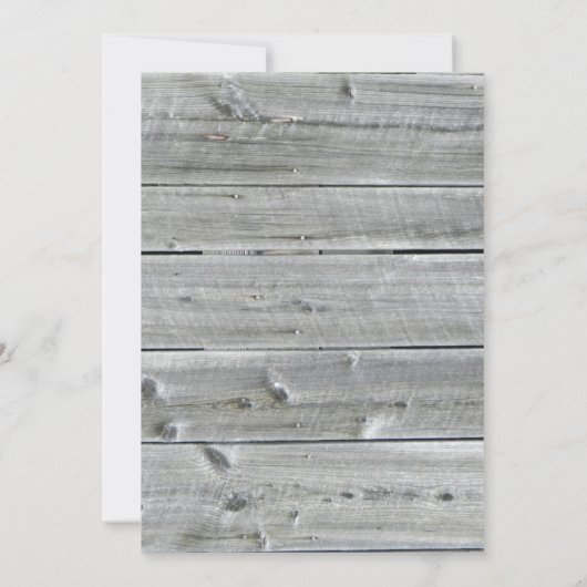 Distressed Wood Cowboy Boots - Uitnodiging voor ee (Achterkant)