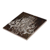 Distressed Wood Grain Primitive country kroonlucht Tegeltje (Zijkant)