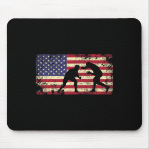 Distressed Wrestler Wrestling Amerikaanse vlag 4e  Muismat