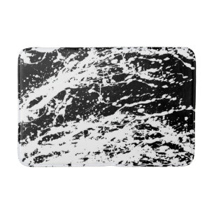 Distressed zwart-wit Distressed Paint Badmat