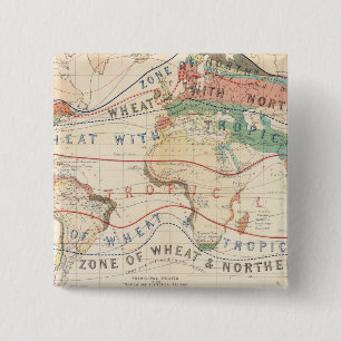 Distributie planten vierkante button 5,1 cm