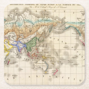 Distributie primitief du genre humain kartonnen onderzetters