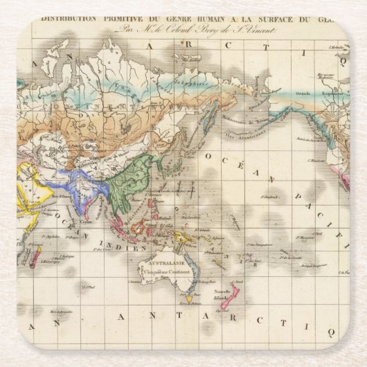 Distributie primitief du genre humain kartonnen onderzetters (Voorkant)