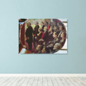 Distributie van de vlaggen, 14 juli 1880 canvas afdruk (Insitu (Houten vloer))