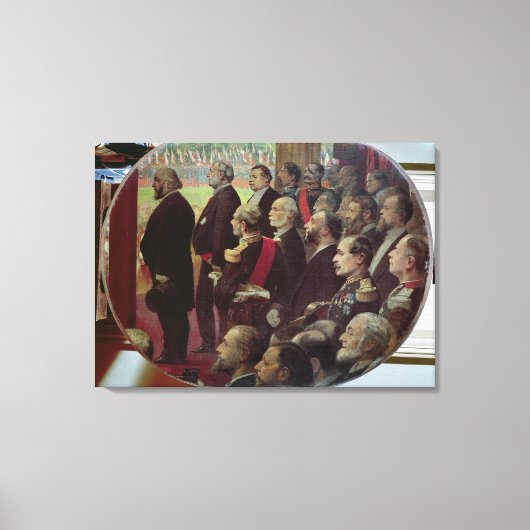 Distributie van de vlaggen, 14 juli 1880 canvas afdruk (Voorkant)
