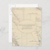 Distributie van grondbewegingen in Californië Briefkaart (Voorkant / Achterkant)