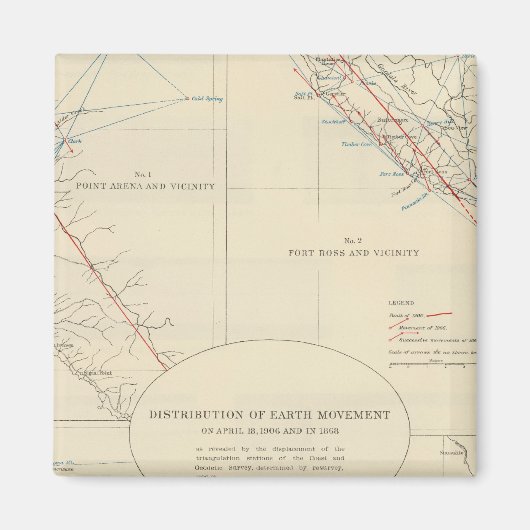 Distributie van grondbewegingen in Californië Magneet (Voorkant)