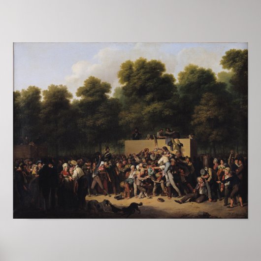 Distributie van levensmiddelen en wijn poster (Voorkant)