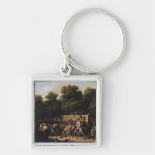 Distributie van levensmiddelen en wijn sleutelhanger