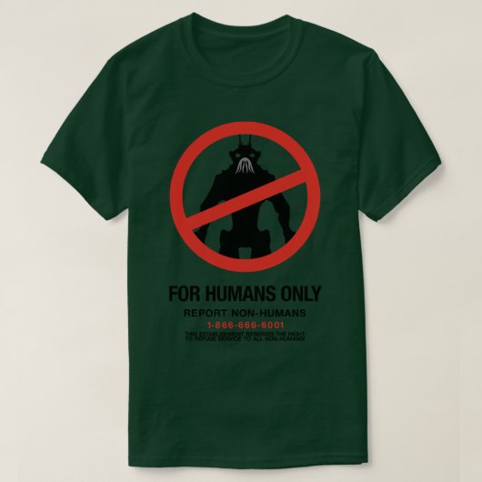District 9 Alleen voor de mens T-shirt (Design voorkant)
