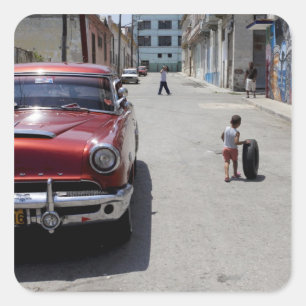 district African Hamel, Havana, Cuba, UNESCO Vierkante Sticker