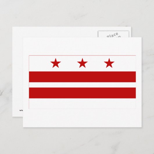 District Columbia Flag Briefkaart (Voorkant / Achterkant)