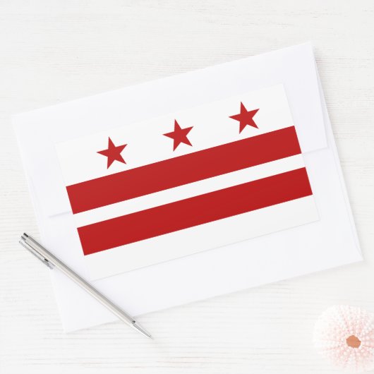 District Columbia Flag Rechthoekige Sticker (Envelop)