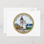 District Columbia Seal Briefkaart (Voorkant / Achterkant)