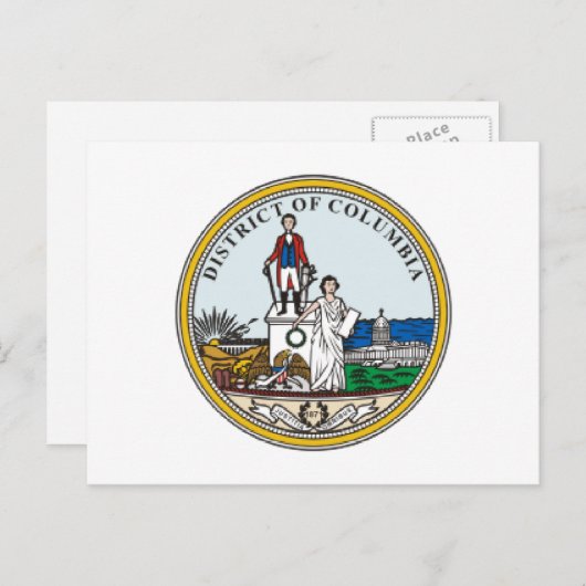 District Columbia Seal Briefkaart (Voorkant / Achterkant)