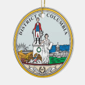 District Columbia-zeehond Keramisch Ornament (Links)