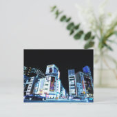 district Ginza in Tokio, Japan 's nachts Briefkaart (Staand voorkant)