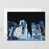 district Ginza in Tokio, Japan 's nachts Briefkaart (Voorkant / Achterkant)