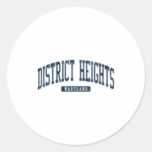 District Heights Maryland Md Hogeschool Universite Ronde Sticker