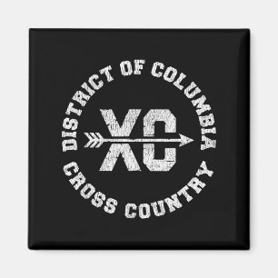 District Of Columbia Cross Country Retro Distresse Magneet