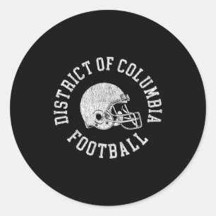 District Of Columbia Football Retro Voetbal H Ronde Sticker