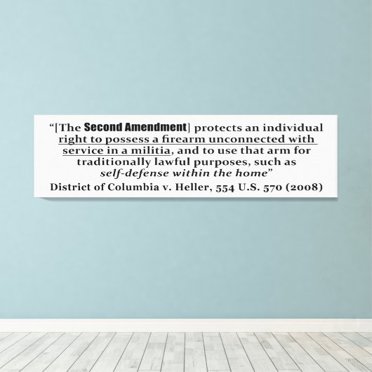 District of Columbia/Heller, 554 U.S. 570 2008 Canvas Afdruk (Insitu (Houten vloer))