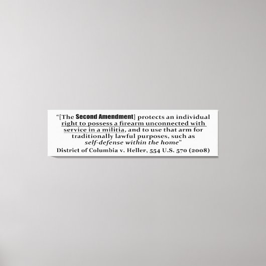 District of Columbia/Heller, 554 U.S. 570 2008 Canvas Afdruk (Voorkant)