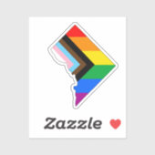 District of Columbia Pride LGBTQ trots Sticker (Vel)