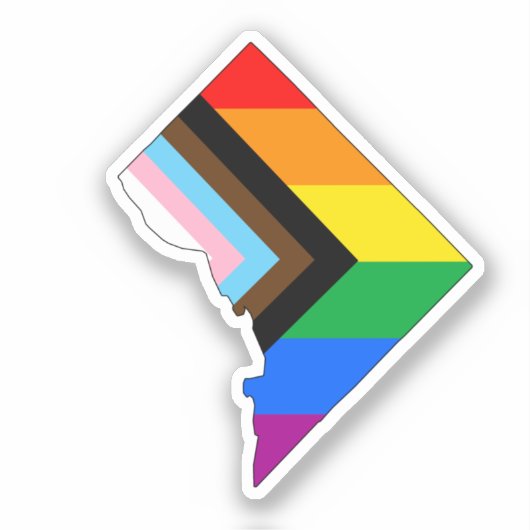 District of Columbia Pride LGBTQ trots Sticker (Voorkant)