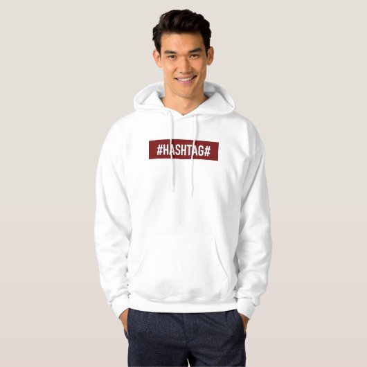 District One Blanc Man "#HASHTAG#" Hoodie (Voorkant volledig)