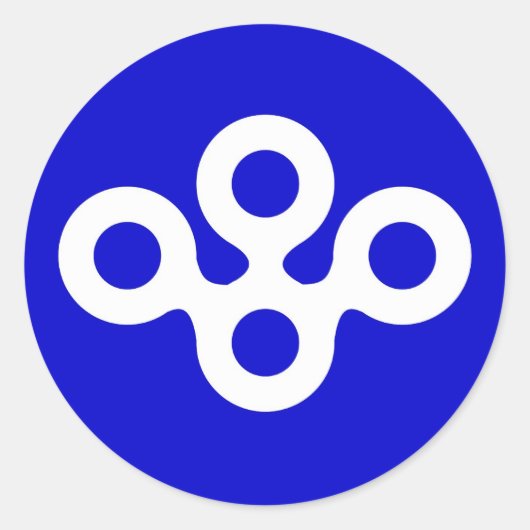 district osaka district japan prefectuur regio ronde sticker (Voorkant)