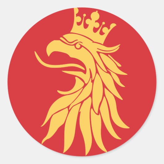 district Scania (Skåne) Ronde Sticker (Voorkant)