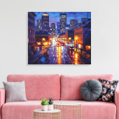 District Street Canvas Afdruk (Insitu (Woonkamer))